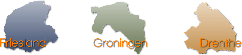 Drenthe, Friesland en Groningen